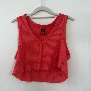 BDG Sleeveless Bright Pink crop top